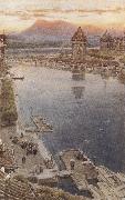 Albert goodwin,r.w.s Lucerne,Switzerland (mk37) oil painting picture wholesale